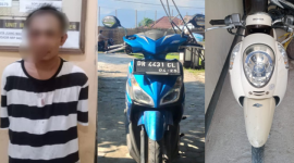 Kolase : terduka pelaku dan barang bukti yang diamankan.