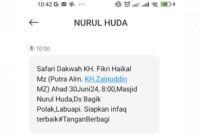 Tangkapan layar Broadcast SMS Telkomsel Mataram.