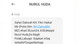 Tangkapan layar Broadcast SMS Telkomsel Mataram.