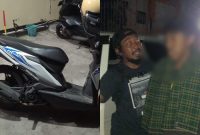 Kolase: Terduga pelaku pencurian sepeda motor di Parkiran KFC Mataram Mall DS (26) ditangkap Tim Resmob Sat Reskrim Polresta Mataram. Selasa (18/06/2024). Foto (Humas Polresta Mataram).