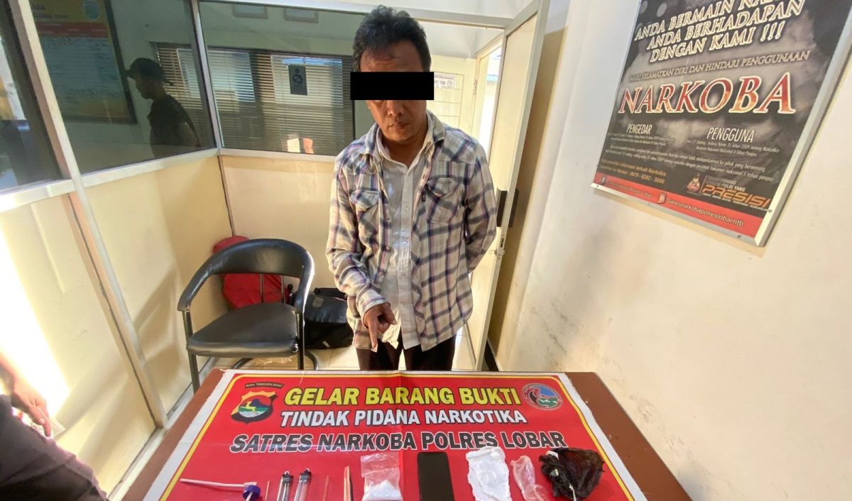 Terduka LRS, yang menjad kurir sabu antar kabupatan di NTB. (Polres Lobar)