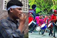 Kolase: Photo: M. Aulia, Pengurus Daerah KAMMI Lombok Timur saat gelar mimbar bebas di Lombok Timur tentang isu Kecimol. (Fotojet).