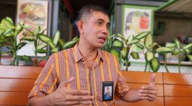 Direktur Utama BPR NTB, Sudharmana saat wawancara dengan wartawan ekonomi di Mataram, Kamis (4/7/2024)