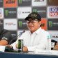 Penjabat Gubernur (Pj) Nusa Tenggara Barat (NTB), Hassanudin jumpa pers di Media Center Sirkuit Selaparang. Minggu (07/07/2024).