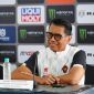 Deputi 3 Bidang Pembudayaan Olahraga Kementerian Pemuda dan Olahraga (Kemenpora),
Rudy Sufahriadi saat dalam jumpa pers di Media Center Sirkuit 
Selaparang, Minggu (07/07/2024).