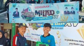 Acara Milad ke 15 MAN Lombok Barat. Foto Kolase (Doc. Panitia).