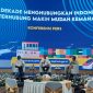 Jubir Kemenhub Adita Irawati (pertama dari kiri), Menhub Budi Karya Sumadi (kedua dari kiri) dalam konferensi pers Kinerja Sektor Transportasi 10 Tahun Pemerintahan Joko Widodo di Kantor Pusat Kemenhub Jakarta, Selasa (1/10/2024). Foto : Dian.T/InfoPublik