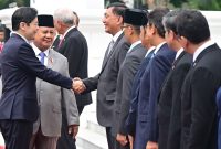 Presiden RI Prabowo Subianto dalam pertemuan bilateral dengan Perdana Menteri Republik Singapura, Lawrence Wong, Jakarta, Rabu (6/11/2024). Foto (Humas Kemhan RI).