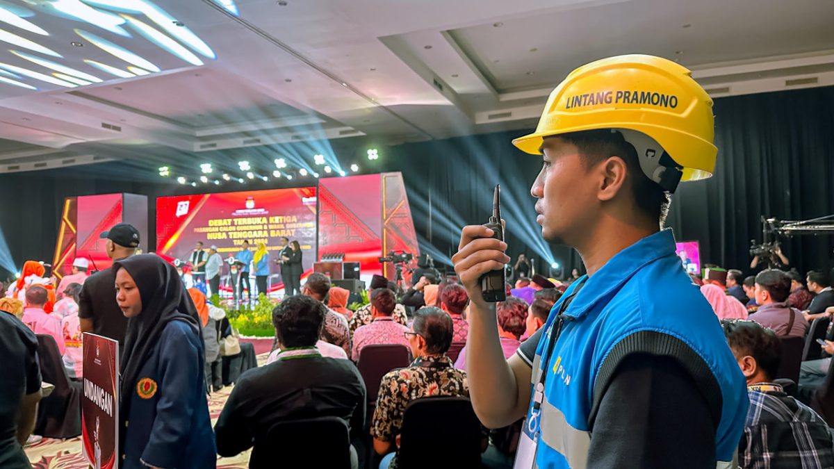 PLN Kawal acara Debat ketiga Pilkada NTB. Mataram, Rabu (20/11/2024). Foto (PLN NTB)