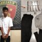 Kolase Terduga pelaku AM (19) bersama barang bukti. Foto (Humas Polresta Mataram).
