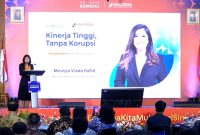 Menkomdigi Meutya Hafid dalam Peringatan Hakordia 2024 di Jakarta (cuplikan YouTube Kemkomdigi)