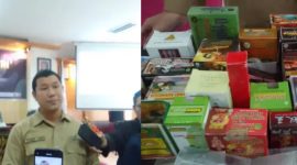 Yosef Dwi Irwan Prakasa, Kepala BBPOM di Mataram saat memberikan keterangan pers intensifikasi pengawasan obat dan makanan jelang Nataru 2025. (Kolase)