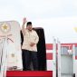 Presiden RI Prabowo Subianto saat akan bertolak ke Mesir dari Pangkalan TNI AU Halim Perdana Kusuma, Jakarta, Selasa (17/12/2024). Foto (Doc.Istimewa)