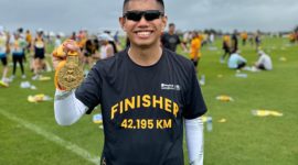 Oleh: Abdul Ali Mutammima Amar Alhaq, Penghobi Lari Lombok. Foto (Doc.Pribadi)
