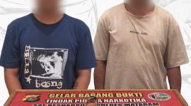 Terduga pelaku berinisial MYA (40), warga Kelurahan Sayang-sayang, dan AW (33) warga Karang Bagu. Foto (Humas Polresta Mataram)