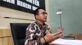 Juru bicara Pengadilan Negeri Mataram, Lalu Muhamad Sandi Ramaya. Foto (Dedi Suhadi)