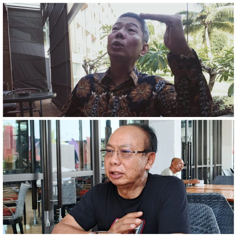 Foto: Kepala Bagian Operasional Topotel Hotel  & Resort yang juga operator Hotel Aruna Senggigi, Rudin dan Owner Hotel Lombok Astoria,  Hendro Nyoman. Foto (Dedi Suhadi)