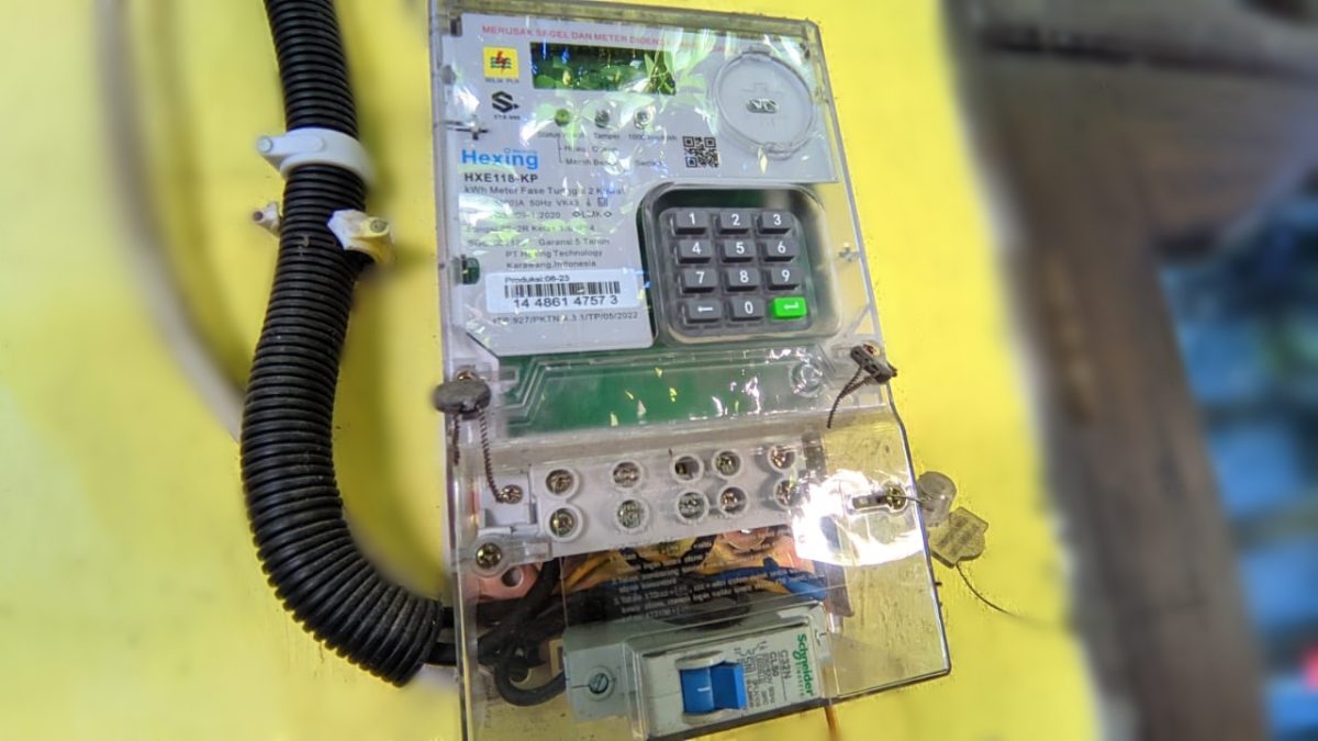 Gambar kWh meter Prabayar milik pelanggan PLN. Foto (SAHAYA)