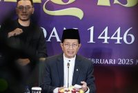 Menteri Agama Nasaruddin Umar mengumumkan ketetapan sidang isbat bahwa 1 Ramadan 1446 H bertepatan dengan 1 Maret 2025, pada Jumat (28/2/2025)
