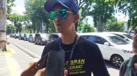 Koordinator aksi Driver Online, Rudi. Foto (Dedi Suhadi/GONTB).