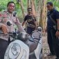Motor jenis Honda Scoopy warna putih ditemukan di kebun Warga. Foto (Humas Polresta Mataram)