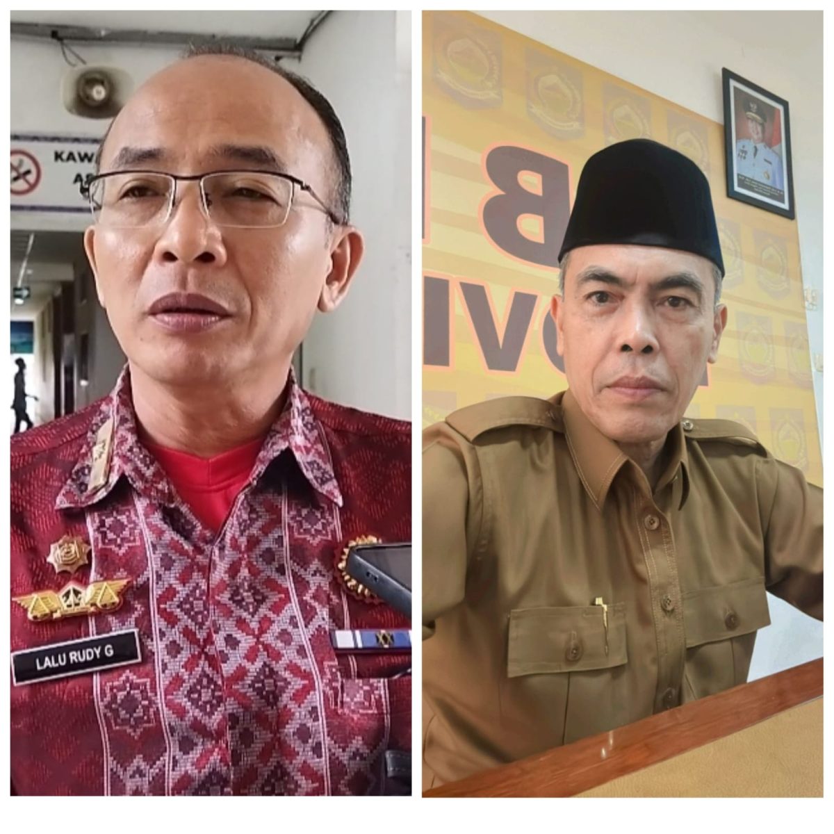 Kolase Kepala Biro Hukum Setda provinsi NTB, Lalu Rudy Gunawan bersama Kepala Dinas Kominfotik NTB Yusron Hadi. (Doc.Ist)