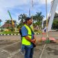 Divisi Keuangan Divre 3 Surabaya Pk. Warto didampingi Manager Usaha DAMRI Mataram, Tukul Erwanto saat gelar apel angkutan haji di Asrama Haji Embarkasi Lombok. Jumat (09/05/2025). Foto (Lalu Sahid/GONTB).