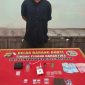 Terduga MH (28), warga Kecamatan Ampenan, berhasil diamankan di rumahnya di Lingkungan Otak Desa, Kelurahan Dayan Peken, Kecamatan Ampenan, Kota Mataram, Rabu (14/05/2025). Foto (Humas Polresta Mataram).