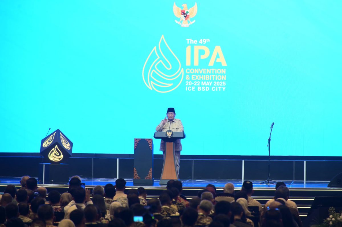 Dalam ajang The 49th Indonesia Petroleum Association Convention and Exhibition (IPA Convex) 2025 di ICE BSD, Tangerang pada Rabu (21/5), Presiden Republik Indonesia, Prabowo Subianto menyampaikan bahwa RI memiliki sumber daya gas yang cukup besar. Potensi ini perlu dioptimalkan untuk mewujudkan swasembada energi dan memperkuat agenda transisi energi nasional. Foto (Doc. PLN)