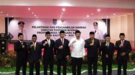 Foto bersama Pengurus Baznas NTB masa bakti 2025-2030 di Graha Bakti Kantor Gubernur NTB, Selasa 3 Juni 2025. Foto (dedi Suhadi/gontb).