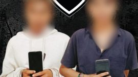 Terduga pelaku pencurian HP inisial T (29) dan R (21). Foto (Humas Polresta Mataram).