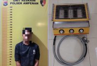 Kolase terduga pelaku pencurian bersama barang hasil curian. Foto (Polresta Mataram).