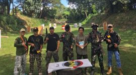 Menghadapi ajang Festival Olahraga Rekreasi Nasional (FORNAS) VIII, Federasi Airsoft Indonesia (FAI) Nusa Tenggara Barat (NTB) melakukan latihan di Lapangan Tembak Yonif 742/SWY Gebang, Mataram. Selasa (08/07/2025). Foto (Doc.FAI NTB).