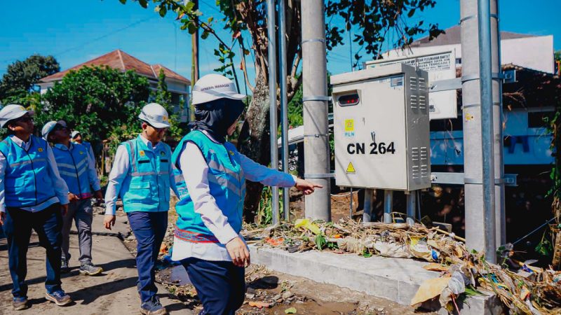 General Manager PLN Unit Induk Wilayah Nusa Tenggara Barat (UIW NTB), Sri Heny Purwanti, mengunjungi langsung lokasi terdampak banjir di Kota Mataram pada Senin (7/7/2025). Foto (PLN NTB)