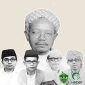Foto: Lima Ulama Al-Washliyah dan Pejuang Kemerdekaan Republik indonesia: (1).Syekh. Hasan Ma'sum (2).H. Ismail Banda (3).H. Abdurrahman Syihab (4).H.M. Arsyad Thalib Lubis (5).H. Yusuf Ahmad Lubis.