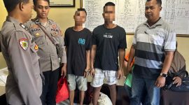 Dua tersangka pencurian Beras inisial RH dan A diserahkan ke Kejaksaan negeri Mataram. Foto (Polresta Mataram).