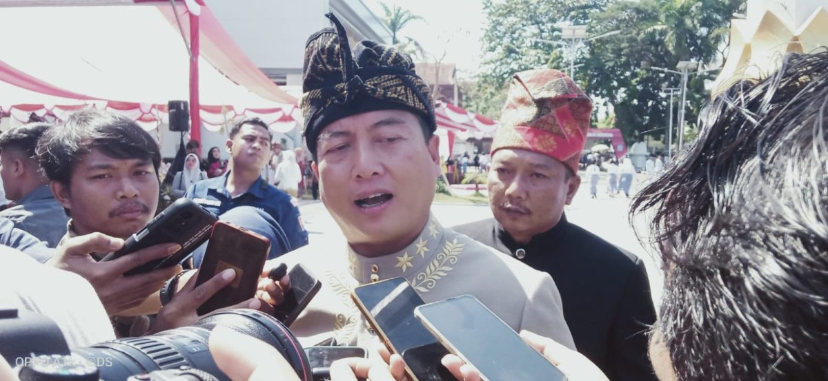 Gubernur NTB, Lalu Muhamad Iqbal usai upacara HUT Kemerdekaan, Minggu 17 Agustus 2025. Foto (Dedi Suhadi/gontb)