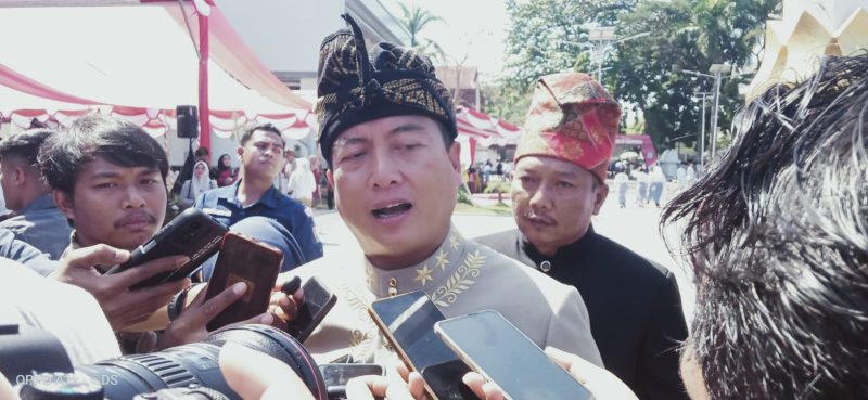 Gubernur NTB, Lalu Muhamad Iqbal usai upacara HUT Kemerdekaan, Minggu 17 Agustus 2025. Foto (Dedi Suhadi/gontb)