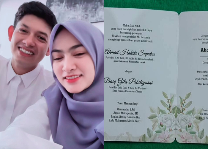 (Gita KDI) Baiq Gita Febiliyasni bersama calon suaminya Ahmad Hakiki Saputra. (Doc.Istimewa)