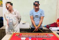 Terduga pelaku pengedaran Narkotika, AS dan S alias D, yang dimankan pada Jum'at (19/9/2025) malam sekitar pukul 19.30 Wita. Foto (Polresta Mataram)