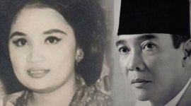 Kolase Presiden Soekarno, bersama istri Yurike Sanger. 