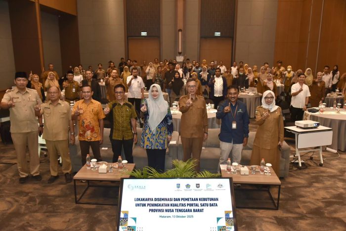Lokakarya Diseminasi dan Pemetaan Kebutuhan untuk meningkatkan kualitas penyajian data pada Portal NTB Satu Data di Mataram, Senin 13 Oktober 2025. Foto (Dedi Suhadi/gontb).