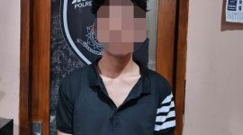AZ terduga pelaku pencurian kipas angin di Masjid Darul Fakhur Lingkungan Dasan Sari, Kelurahan Kebun Sari, Kecamatan Ampenan Kota Mataram.