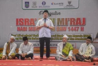 Gubernur Nusa Tenggara Barat Lalu Muhamad Iqbal menghadiri peringatan Isra' Mi'raj Nabi Muhammad SAW di Masjid Islamic Center Mataram, Kamis, (15/01/2026). Foto (Doc.Ist).