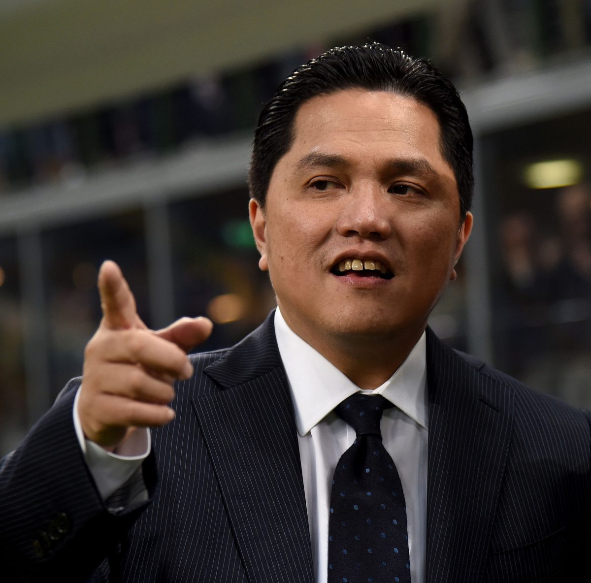 MILAN, ITALY - APRIL 03:  President FC Internazionale Erick Thohir attends the Serie A match between  FC Internazionale and Torino FC Milano at Stadio Giuseppe Meazza on April 3, 2016 in Milan, Italy.  (Photo by Claudio Villa - Inter/FC Internazionale via Getty Images )