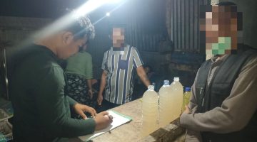 Jelang HUT Kemerdekaan, Polsek Ampenan Tertibkan Peredaran Miras, Puluhan Botol Tuak Diamankan