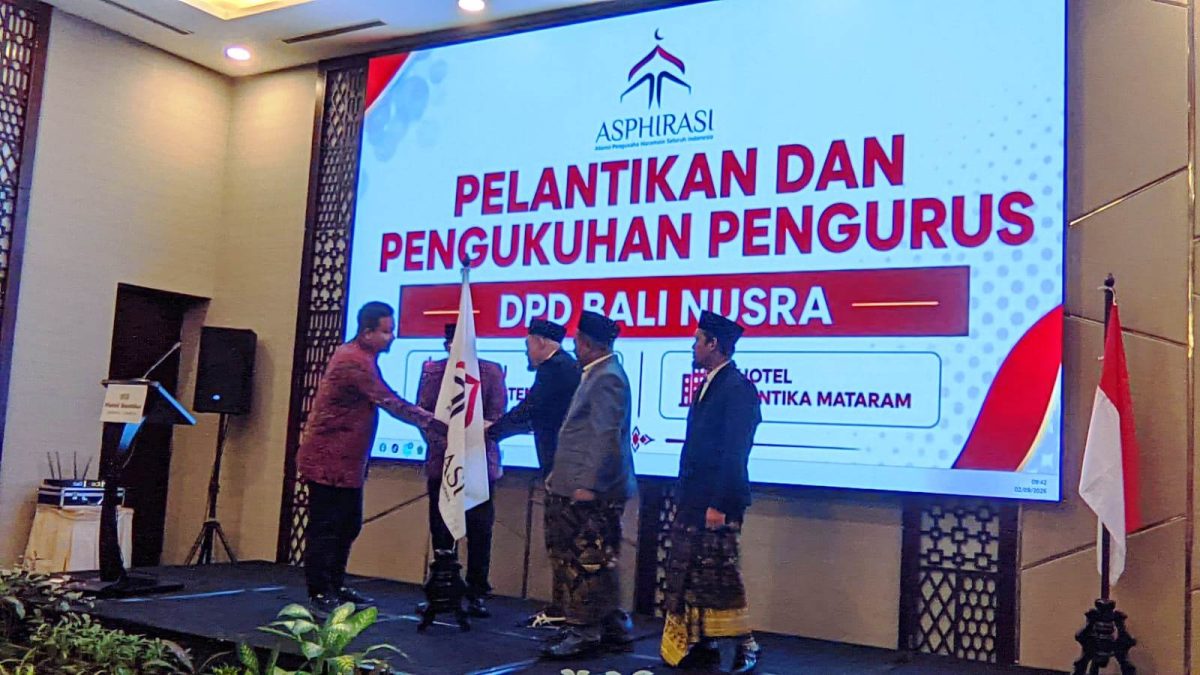 Acara pengukuhan Pengurus Aliansi Pengusaha Haramain Seluruh Indonesia (Asphirasi) di wilayah Bali & Nusa Tenggara (Nusra) yang berlangsung di Hotel Santika, Mataram. Rabu (02/09/2026). Foto (Lalu Sahid/GONTB).