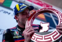 Marco Bezzecchi mempersembahkan kemenangan untuk Aprilia Racing pada gelaran Pertamina Grand Prix of Indonesia, Minggu (11/10/2026).