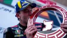 Marco Bezzecchi mempersembahkan kemenangan untuk Aprilia Racing pada gelaran Pertamina Grand Prix of Indonesia, Minggu (11/10/2026).